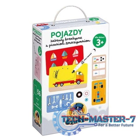 Pojazdy Zabawy kreatywne z pisakiem zmazywakiem Pojazdy Zabawy kreatywne z pisakiem zmazywakiem