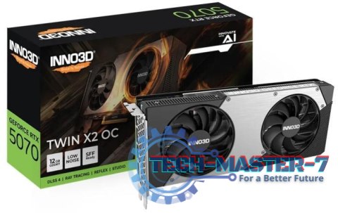 Karta graficzna INNO3D GeForce RTX 5070 TWIN X2 OC 12GB GDDR7 (N50702-12D7X-195064N) Karta graficzna INNO3D GeForce RTX 5070 TWIN X2 OC 12GB GDDR7 (N50702-12D7X-195064N)