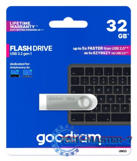 Pendrive GOODRAM UNO3-0320S0R11 (32 GB /Srebrny ) Pendrive GOODRAM UNO3-0320S0R11 (32 GB /Srebrny )