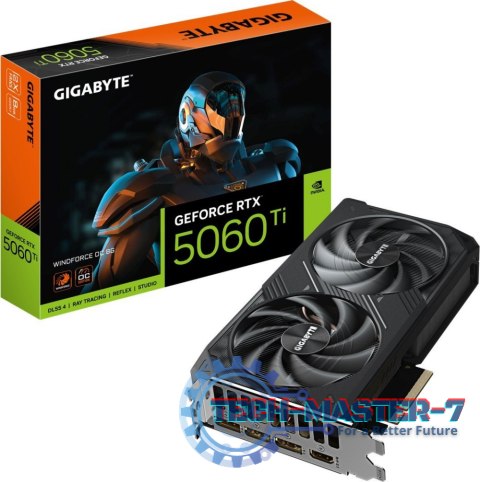 Karta graficzna GIGABYTE GeForce RTX 5060 Ti WINDFORCE OC 8GB Karta graficzna GIGABYTE GeForce RTX 5060 Ti WINDFORCE OC 8GB