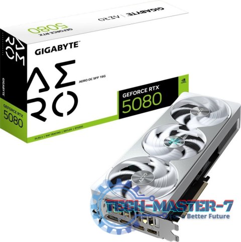 Karta graficzna GIGABYTE GeForce RTX 5080 AERO OC SFF 16GB Karta graficzna GIGABYTE GeForce RTX 5080 AERO OC SFF 16GB