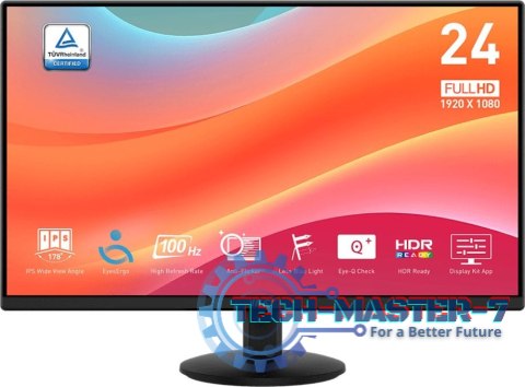 Monitor MSI PRO MP242L (23.8" /IPS /100Hz /1920 x 1080 /Czarny) Monitor MSI PRO MP242L (23.8" /IPS /100Hz /1920 x 1080 /Czarny)