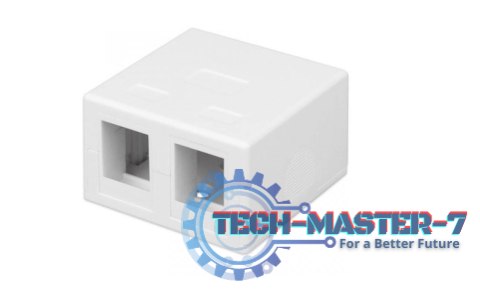 Obudowa natynkowa na 2 moduły Keystone RJ45 lub RJ11/12 Obudowa natynkowa na 2 moduły Keystone RJ45 lub RJ11/12