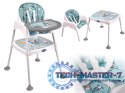 Krzesełko do karmienia stolik krzesło 3w1 zielony Krzesełko do karmienia stolik krzesło 3w1 zielony