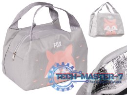 Torba termiczna na lunch jedzenie śniadaniowa izolacyjna lis różowy