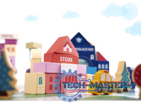 Klocki drewniane edukacyjne miasto puzzle 100el. Klocki drewniane edukacyjne miasto puzzle 100el.