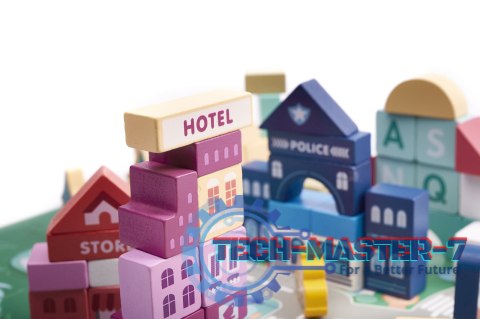 Klocki drewniane edukacyjne miasto puzzle 100el. Klocki drewniane edukacyjne miasto puzzle 100el.
