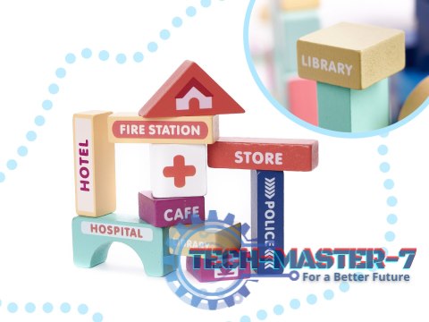 Klocki drewniane edukacyjne miasto puzzle 100el. Klocki drewniane edukacyjne miasto puzzle 100el.
