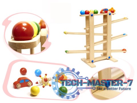 Tor kulkowy drewniany kulodrom montessori XXL Tor kulkowy drewniany kulodrom montessori XXL