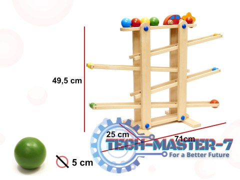 Tor kulkowy drewniany kulodrom montessori XXL Tor kulkowy drewniany kulodrom montessori XXL
