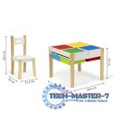 Drewniane meble dla dzieci zestaw stół + 2 krzesła ECOTOYS ECOTOYS Drewniane meble dla dzieci zestaw stół + 2 krzesła ECOTOYS ECOTOYS