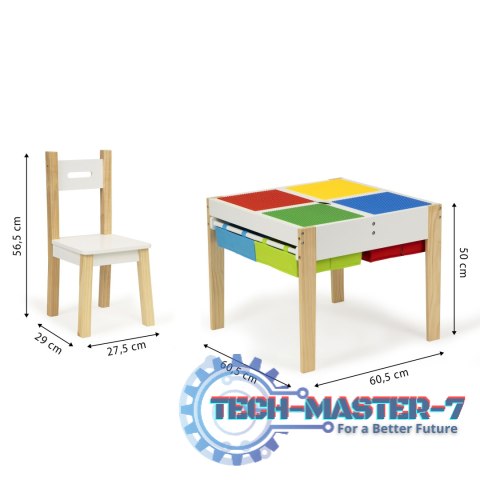 Drewniane meble dla dzieci zestaw stół + 2 krzesła ECOTOYS ECOTOYS Drewniane meble dla dzieci zestaw stół + 2 krzesła ECOTOYS ECOTOYS
