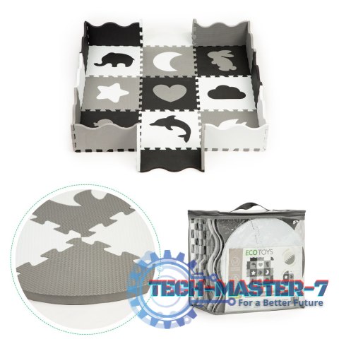 Mata piankowa z płotkiem puzzle suchy basen 25el ECOTOYS ECOTOYS Mata piankowa z płotkiem puzzle suchy basen 25el ECOTOYS ECOTOYS