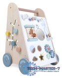 Pchacz chodzik drewniany edukacyjny z ruchomymi elementami ECOTOYS MULTISTORE Pchacz chodzik drewniany edukacyjny z ruchomymi elementami ECOTOYS MULTISTORE
