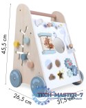 Pchacz chodzik drewniany edukacyjny z ruchomymi elementami ECOTOYS MULTISTORE Pchacz chodzik drewniany edukacyjny z ruchomymi elementami ECOTOYS MULTISTORE