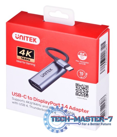 Adapter UNITEK V1415A USB Typ C - DisplayPort Adapter UNITEK V1415A USB Typ C - DisplayPort