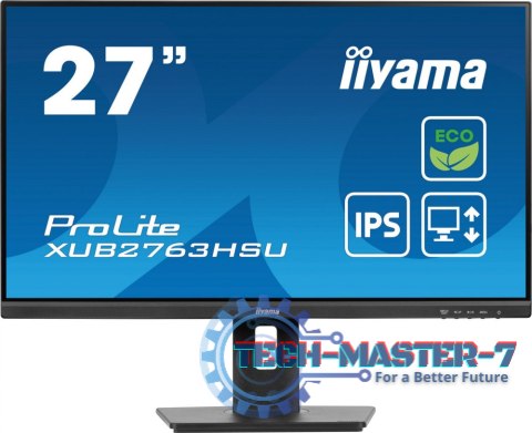 Monitor IIYAMA XUB2763HSU-B1 (27" /IPS /100Hz /1920 x 1080 /Czarny) Monitor IIYAMA XUB2763HSU-B1 (27" /IPS /100Hz /1920 x 1080 /Czarny)
