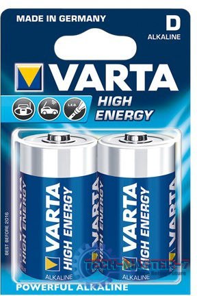 Baterie VARTA Alkaliczna D (LR20, R20, 13A, MN1300, UM1, HP2) 2 szt. High Energy 2xLR20 D 1,5V Baterie VARTA Alkaliczna D (LR20, R20, 13A, MN1300, UM1, HP2) 2 szt. High Energy 2xLR20 D 1,5V