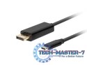LANBERG CA-CMDP-10CU-0018-BK 1.8m /s1x USB typu C 1x DisplayPort LANBERG CA-CMDP-10CU-0018-BK 1.8m /s1x USB typu C 1x DisplayPort