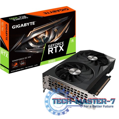 Karta graficzna GIGABYTE GeForce RTX 3060 Windforce OC 2.0 12 GB GDDR6 (GV-N3060WF2OC-12GD 2.0) Karta graficzna GIGABYTE GeForce RTX 3060 Windforce OC 2.0 12 GB GDDR6 (GV-N3060WF2OC-12GD 2.0)