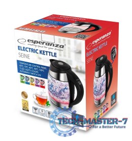 Czajnik ESPERANZA EKK026 (1.7L /2200W /Czarno-srebrno-przezroczysty )