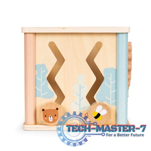 Drewniana kostka edukacyjna sorter klocki ECOTOYS ECOTOYS Drewniana kostka edukacyjna sorter klocki ECOTOYS ECOTOYS