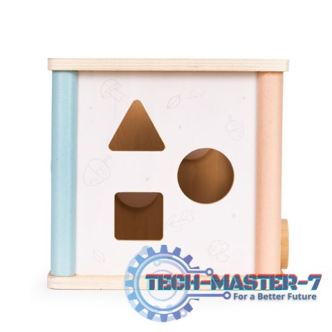 Drewniana kostka edukacyjna sorter klocki ECOTOYS ECOTOYS Drewniana kostka edukacyjna sorter klocki ECOTOYS ECOTOYS