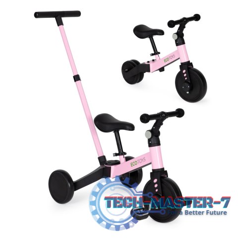 Rower trójkołowy biegowy 2w1 rączka do prowadzenia ECOTOYS ECOTOYS Rower trójkołowy biegowy 2w1 rączka do prowadzenia ECOTOYS ECOTOYS