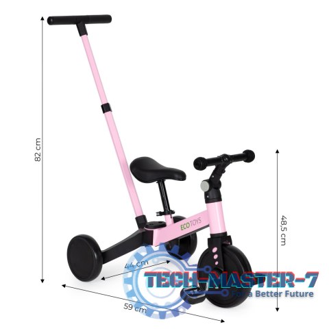 Rower trójkołowy biegowy 2w1 rączka do prowadzenia ECOTOYS ECOTOYS Rower trójkołowy biegowy 2w1 rączka do prowadzenia ECOTOYS ECOTOYS