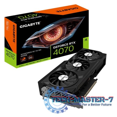 Karta graficzna GIGABYTE GeForce RTX 4070 WINDFORCE OC V2 12GB GDDR6 (GV-N4070WF3OCV2-12GD) Karta graficzna GIGABYTE GeForce RTX 4070 WINDFORCE OC V2 12GB GDDR6 (GV-N4070WF3OCV2-12GD)