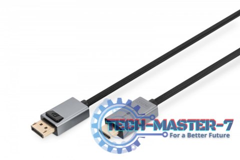 DIGITUS DB-340202-010-S 1m /s1x DisplayPort 1x HDMI typu A DIGITUS DB-340202-010-S 1m /s1x DisplayPort 1x HDMI typu A