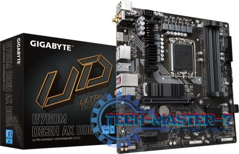 Płyta główna GIGABYTE B760M DS3H AX DDR4 LGA1700 MICRO ATX Płyta główna GIGABYTE B760M DS3H AX DDR4 LGA1700 MICRO ATX