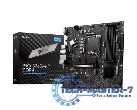 Płyta główna MSI PRO B760M-P DDR4 LGA1700 microATX Płyta główna MSI PRO B760M-P DDR4 LGA1700 microATX