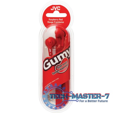 Słuchawki Douszne JVC Gumy Red (1m /3.5 mm (niklowany) wtyk/Czerwony) Słuchawki Douszne JVC Gumy Red (1m /3.5 mm (niklowany) wtyk/Czerwony)