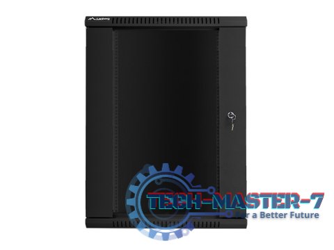 Szafa instalacyjna wisząca 19'' 18U 600X600mm czarna (drzwi szklane) Szafa instalacyjna wisząca 19'' 18U 600X600mm czarna (drzwi szklane)