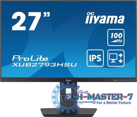 Monitor IIYAMA XUB2793HSU-B6 (27" /IPS /100Hz /1920 x 1080 /Czarny) Monitor IIYAMA XUB2793HSU-B6 (27" /IPS /100Hz /1920 x 1080 /Czarny)