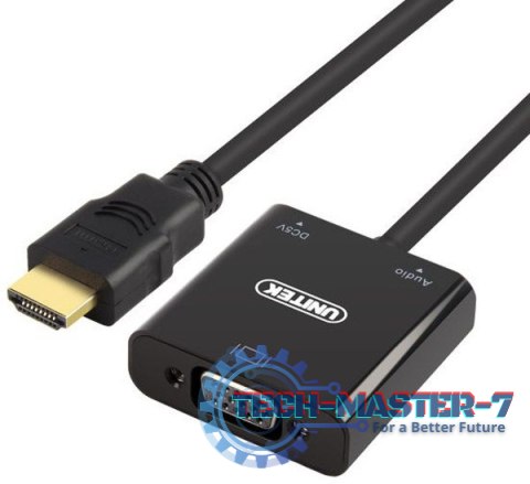 Adapter UNITEK HDMI - VGA + audio HDMI (wtyk) - VGA (gniazdo) Y-6333 Adapter UNITEK HDMI - VGA + audio HDMI (wtyk) - VGA (gniazdo) Y-6333