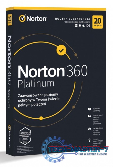 *Norton360 PLATINUM100GB PL 1U 20Dvc 1Y 21427517 *Norton360 PLATINUM100GB PL 1U 20Dvc 1Y 21427517