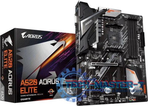 Płyta główna GIGABYTE A520 AORUS ELITE Socket AM4 ATX Płyta główna GIGABYTE A520 AORUS ELITE Socket AM4 ATX
