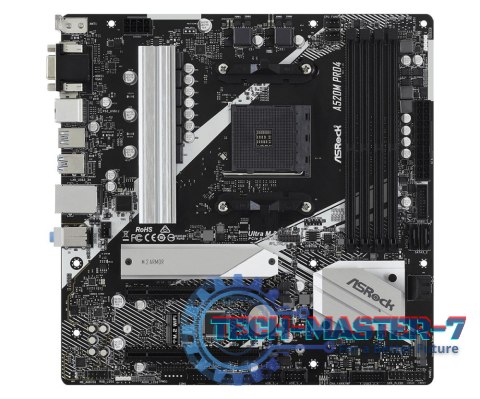 Płyta główna ASROCK A520M PRO4 Socket AM4 MICRO ATX Płyta główna ASROCK A520M PRO4 Socket AM4 MICRO ATX