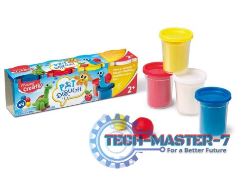 Masa plastyczna ciastolina 4x114g 4 kolory podstawowe Creative Maped Masa plastyczna ciastolina 4x114g 4 kolory podstawowe Creative Maped