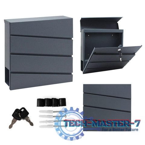 Skrzynka na listy stal galwanizowana antracyt ModernHome ModernHome Skrzynka na listy stal galwanizowana antracyt ModernHome ModernHome