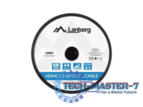 LANBERG CA-HDMI-30FB-1000-BK 100m /sHDMI typ A HDMI typ A LANBERG CA-HDMI-30FB-1000-BK 100m /sHDMI typ A HDMI typ A