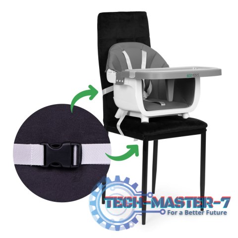 Fotelik krzesełko do karmienia dzieci 2w1 szary ECOTOYS ECOTOYS Fotelik krzesełko do karmienia dzieci 2w1 szary ECOTOYS ECOTOYS