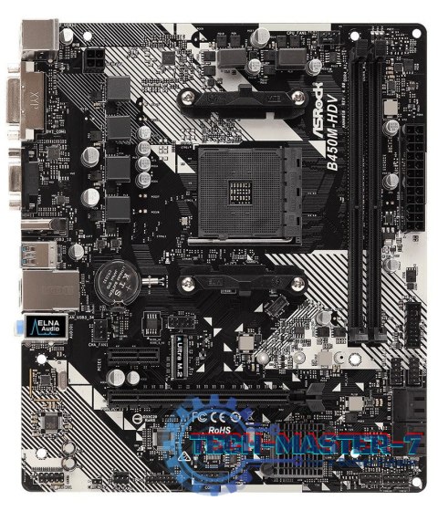 Płyta główna ASROCK B450M-HDV R4.0 Socket AM4 microATX Płyta główna ASROCK B450M-HDV R4.0 Socket AM4 microATX