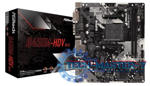 Płyta główna ASROCK B450M-HDV R4.0 Socket AM4 microATX Płyta główna ASROCK B450M-HDV R4.0 Socket AM4 microATX