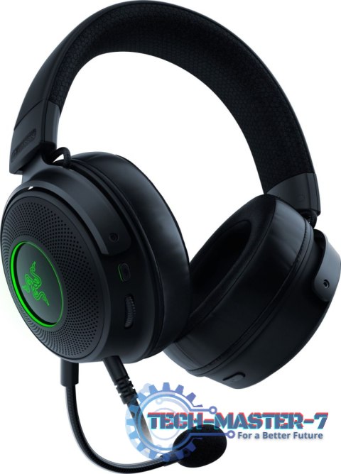Słuchawki z mikrofonem RAZER Kraken V3 Hypersense Czarno-zielony Słuchawki z mikrofonem RAZER Kraken V3 Hypersense Czarno-zielony