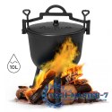 Kociołek żeliwny stojący 10L garnek myśliwski ognisko grill MultiGarden MULTI GARDEN