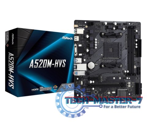Płyta główna ASROCK A520M-HVS Socket AM4 MICRO ATX Płyta główna ASROCK A520M-HVS Socket AM4 MICRO ATX