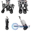 Wózek plażowy transportowy ogrodowy składany czerwony 48x90 cm MultiGarden MULTI GARDEN Wózek plażowy transportowy ogrodowy składany czerwony 48x90 cm MultiGarden MULTI GARDEN